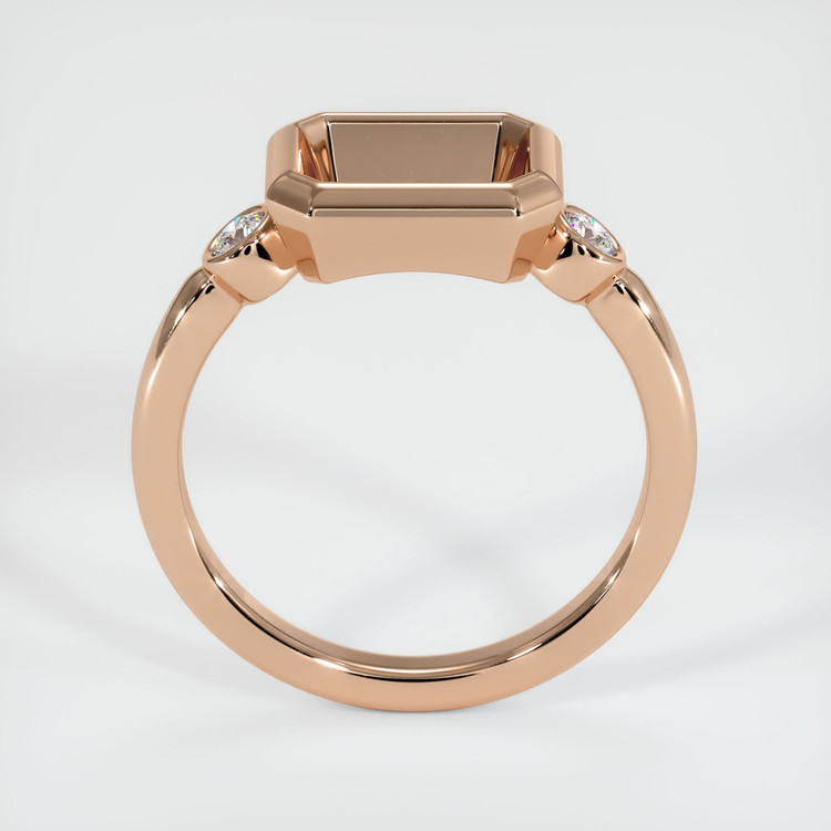 18K Rose Gold Three Stone Ring Setting