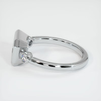 14K White Gold Three Stone Ring Setting Image