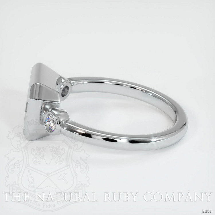 14K White Gold Three Stone Ring Setting