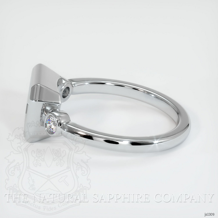 14K White Gold Three Stone Ring Setting