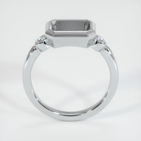 14K White Gold Three Stone Ring Setting Image