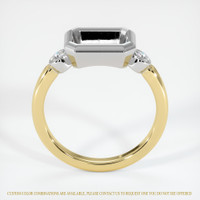 14K White & Yellow Three Stone Ring Setting Image