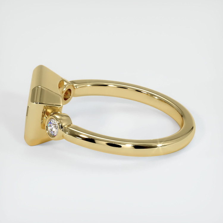 10K Yellow Gold Three Stone Ring Setting