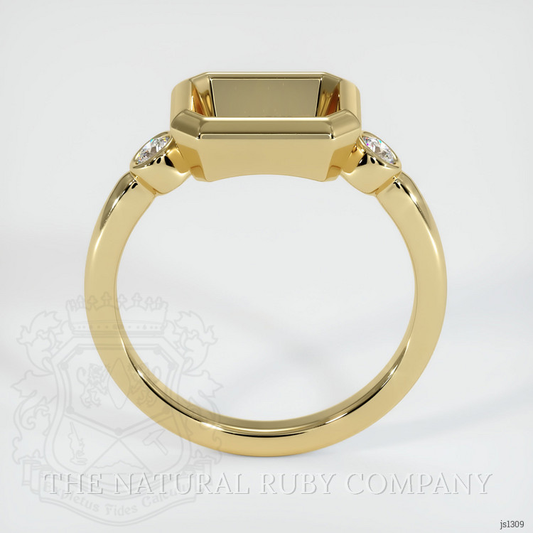 10K Yellow Gold Three Stone Ring Setting