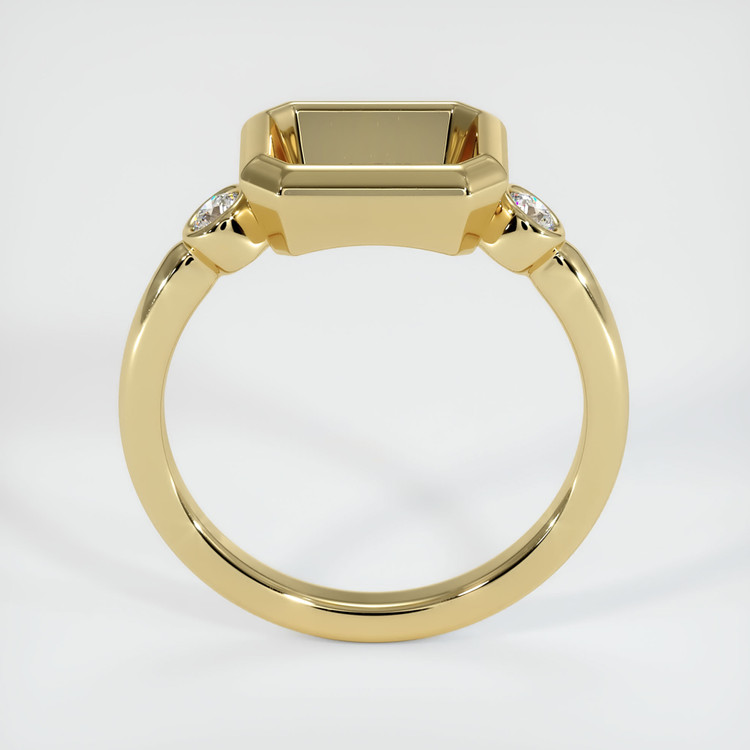 14K Yellow Gold Three Stone Ring Setting