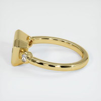 18K Yellow Gold Three Stone Ring Setting Image