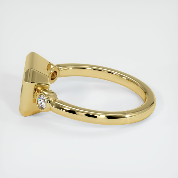 18K Yellow Gold Three Stone Ring Setting