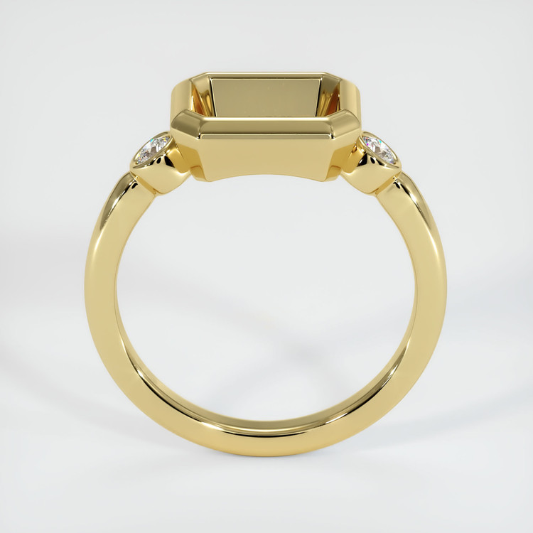 18K Yellow Gold Three Stone Ring Setting