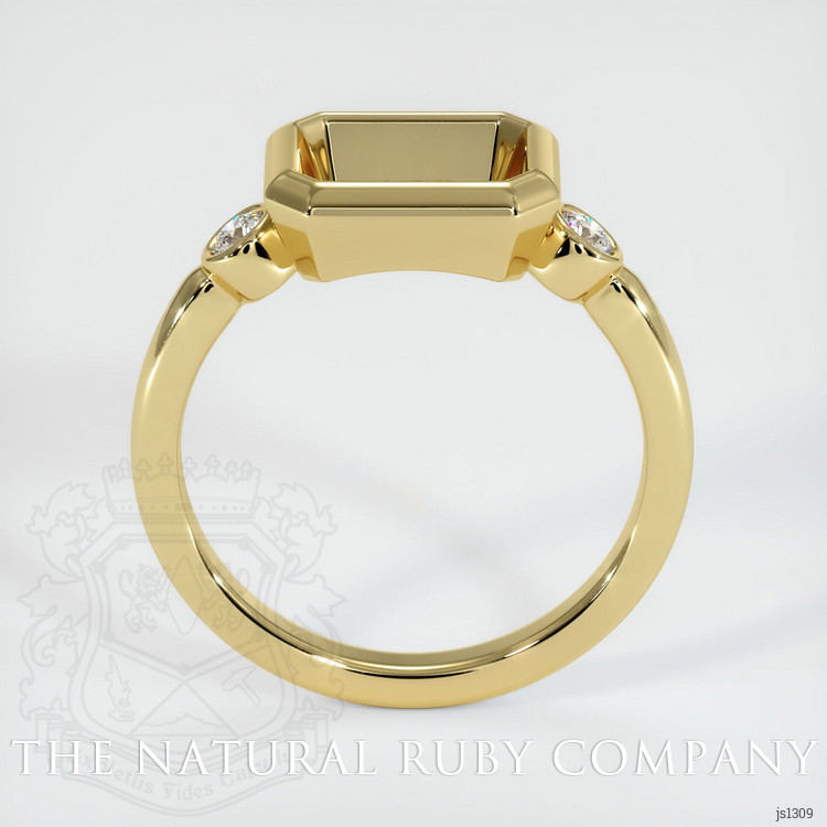 18K Yellow Gold Three Stone Ring Setting
