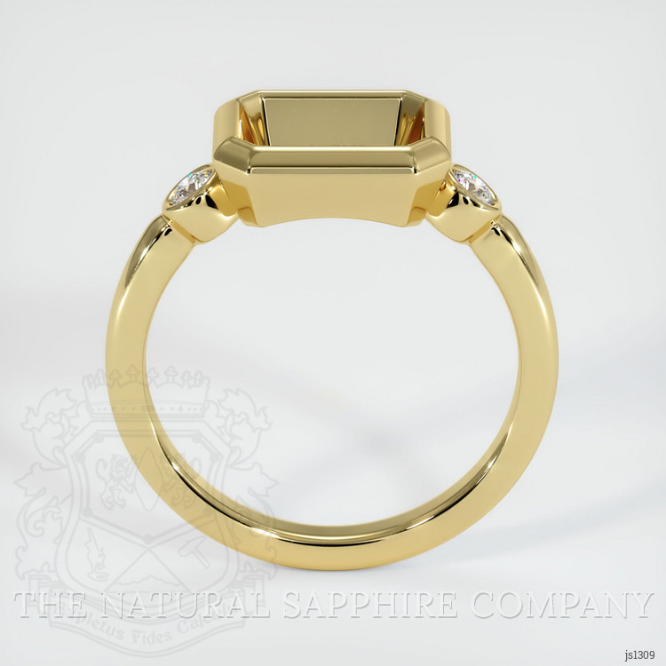 18K Yellow Gold Three Stone Ring Setting