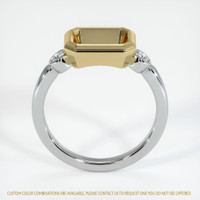 14K Yellow & White Three Stone Ring Setting Image