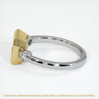 18K Yellow & White Three Stone Ring Setting Image