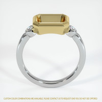 18K Yellow & White Three Stone Ring Setting Image