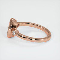 14K Rose Gold Three Stone Ring Setting Image