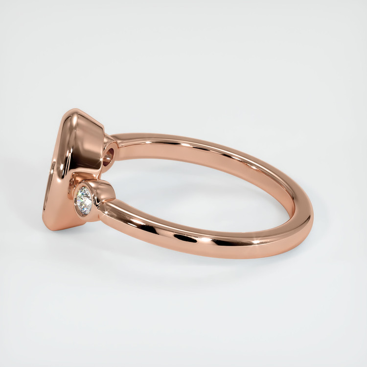 14K Rose Gold Three Stone Ring Setting