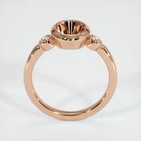 18K Rose Gold Three Stone Ring Setting Image