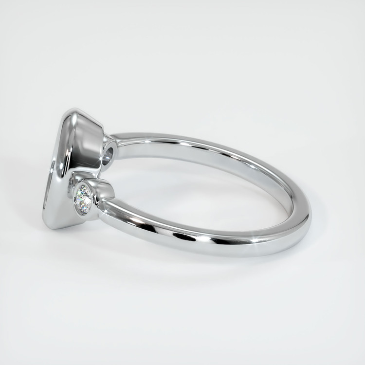 14K White Gold Three Stone Ring Setting
