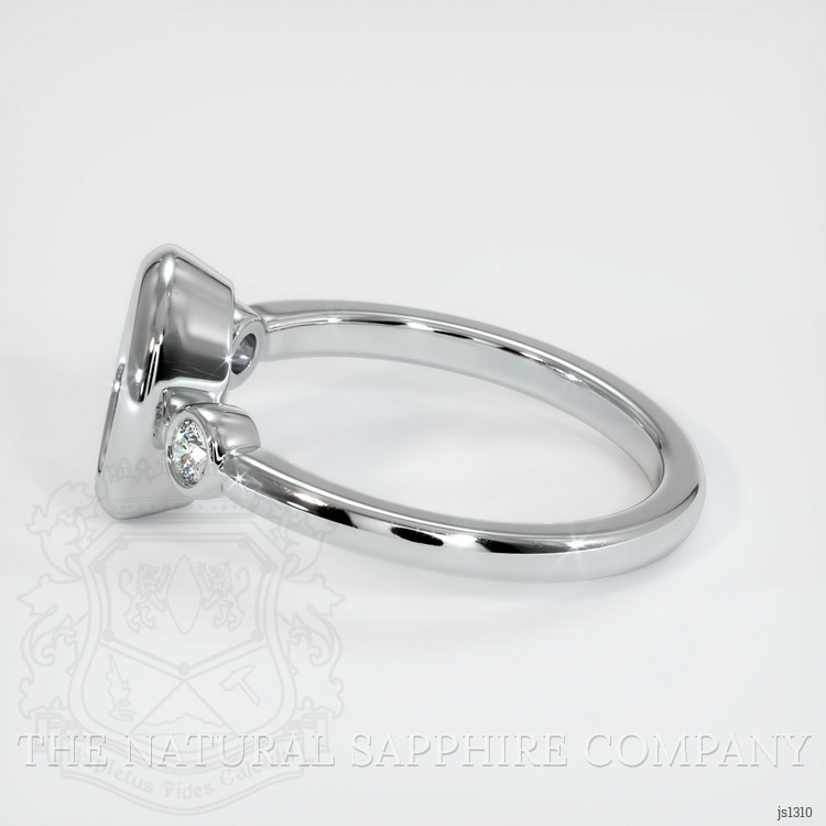 14K White Gold Three Stone Ring Setting