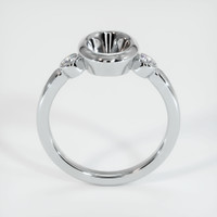 14K White Gold Three Stone Ring Setting Image