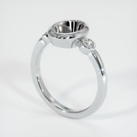 18K White Gold Three Stone Ring Setting Video