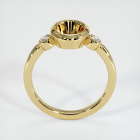 10K Yellow Gold Three Stone Ring Setting Image