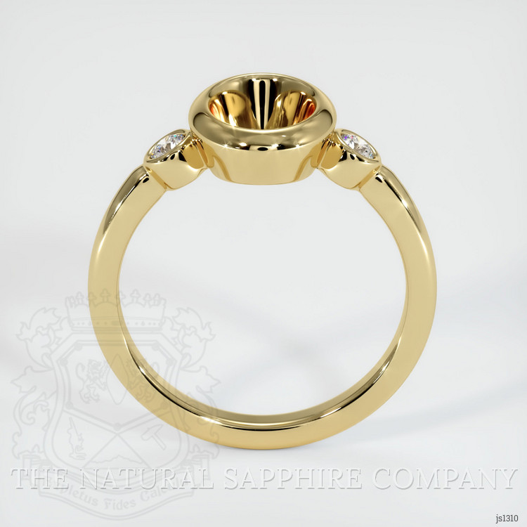 10K Yellow Gold Three Stone Ring Setting