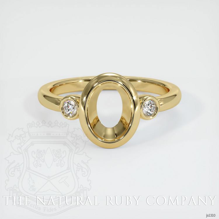 14K Yellow Gold Three Stone Ring Setting