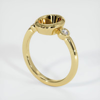  Emerald Ring 0.70 Ct. 18K Yellow Gold Combination Setting