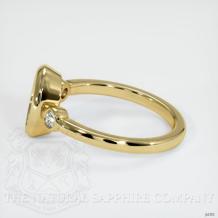18K Yellow Gold Three Stone Ring Setting