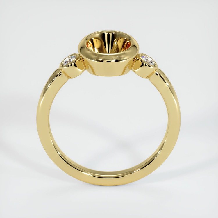 18K Yellow Gold Three Stone Ring Setting