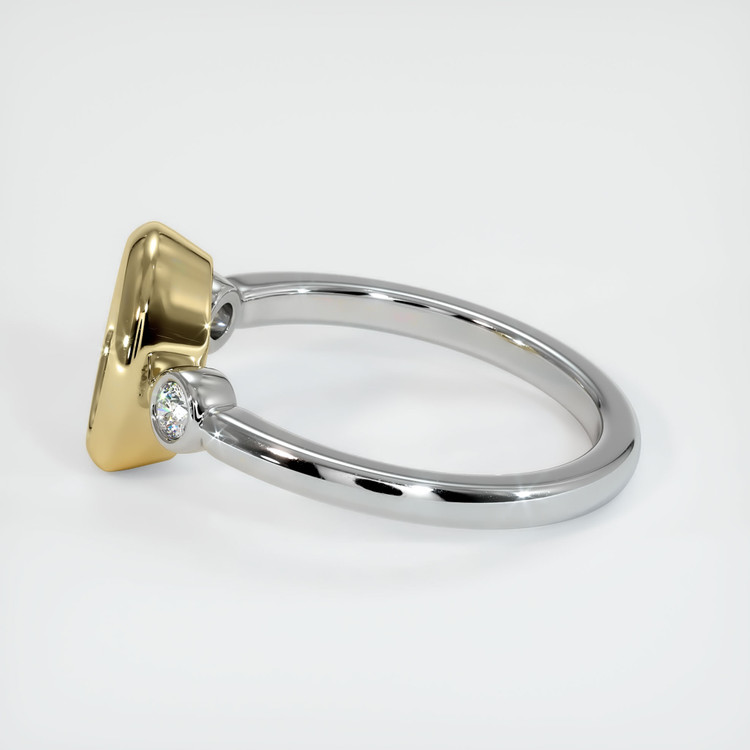 14K Yellow & White Three Stone Ring Setting