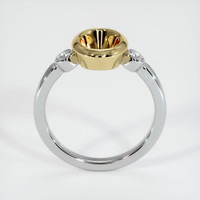 14K Yellow & White Three Stone Ring Setting Image