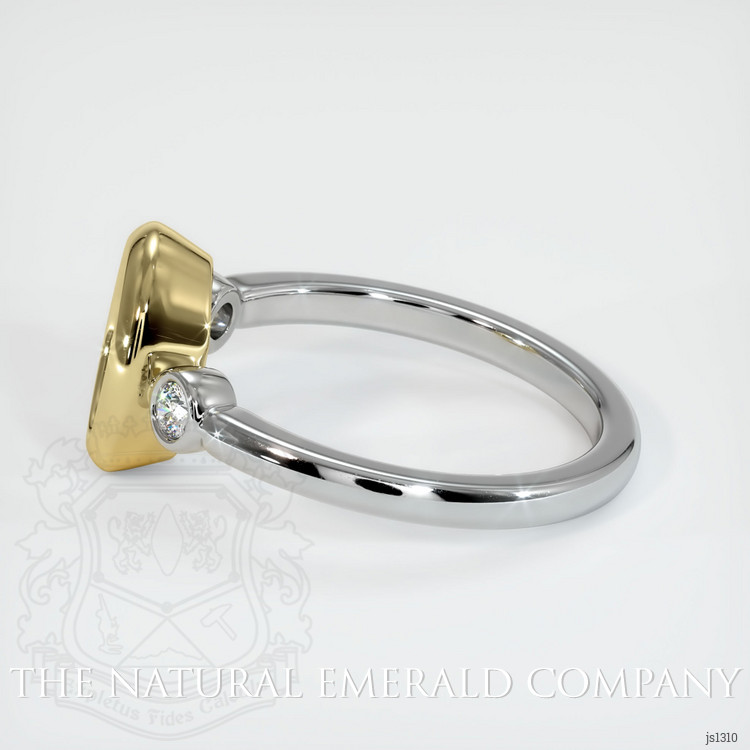 18K Yellow & White Three Stone Ring Setting