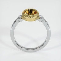 18K Yellow & White Three Stone Ring Setting Image