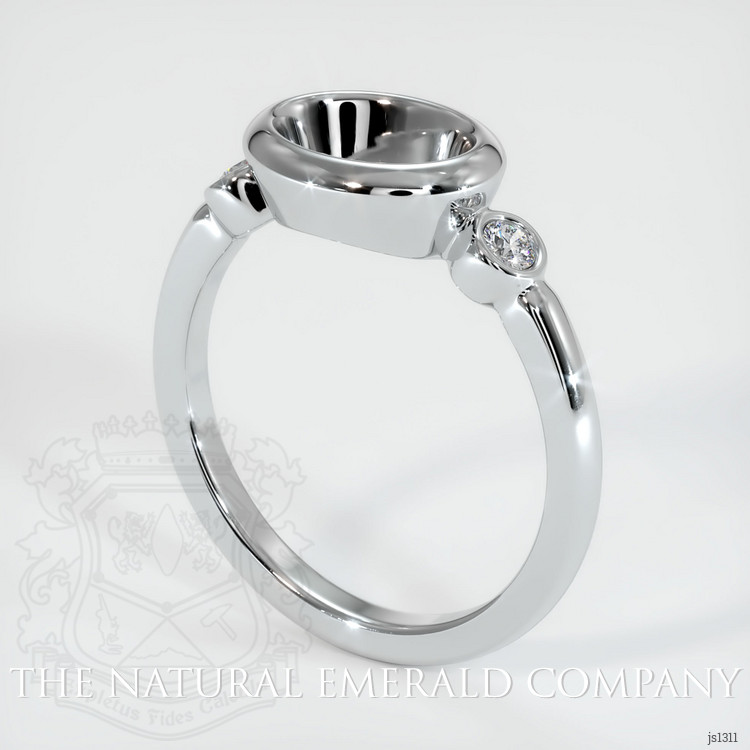 Platinum 950 Three Stone Ring Setting