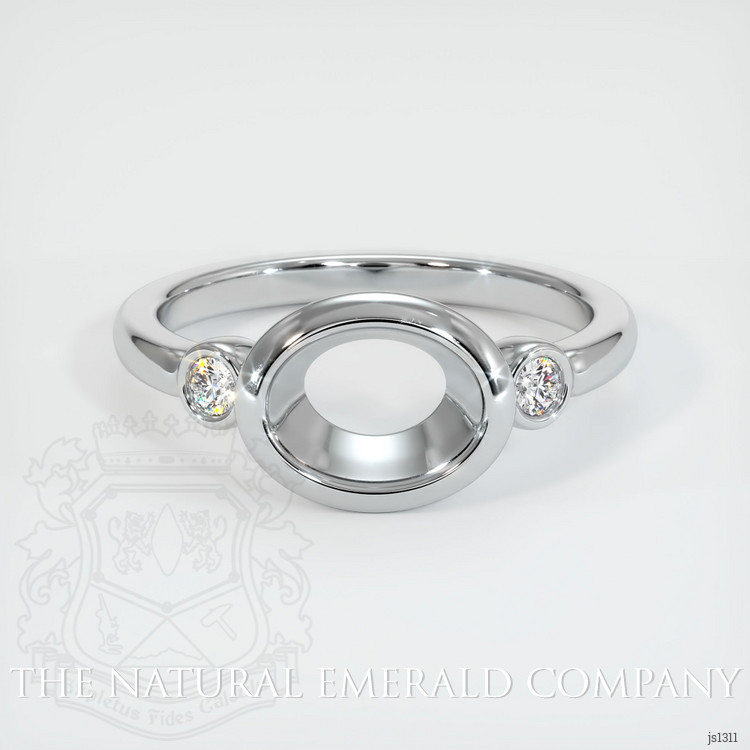 Platinum 950 Three Stone Ring Setting