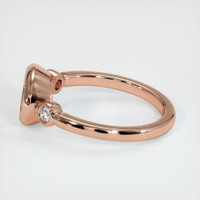 14K Rose Gold Three Stone Ring Setting Image