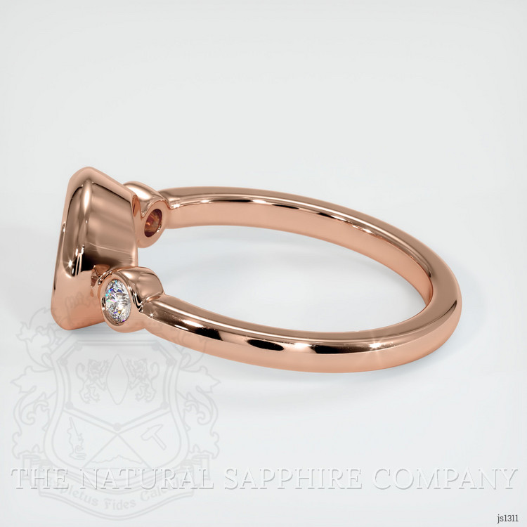 14K Rose Gold Three Stone Ring Setting