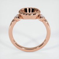 14K Rose Gold Three Stone Ring Setting Image