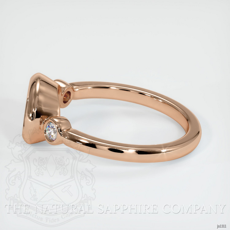 18K Rose Gold Three Stone Ring Setting