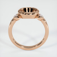 18K Rose Gold Three Stone Ring Setting Image