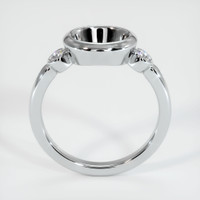 10K White Gold Three Stone Ring Setting Image