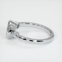 14K White Gold Three Stone Ring Setting Image