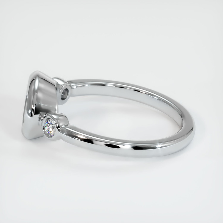 14K White Gold Three Stone Ring Setting