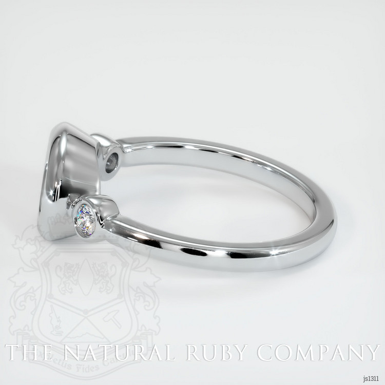 14K White Gold Three Stone Ring Setting