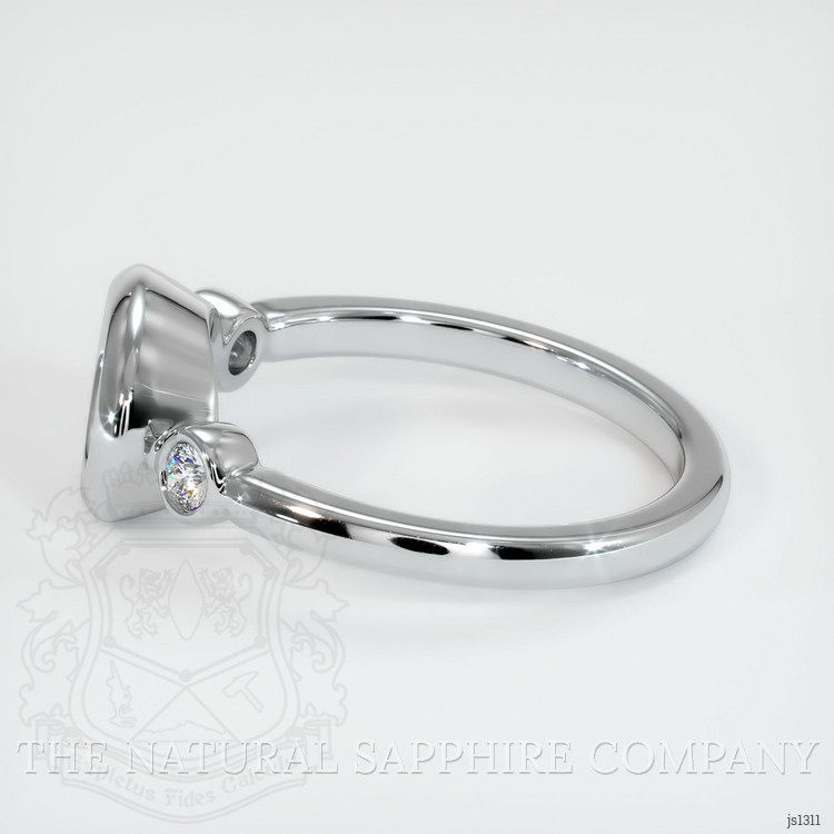 18K White Gold Three Stone Ring Setting