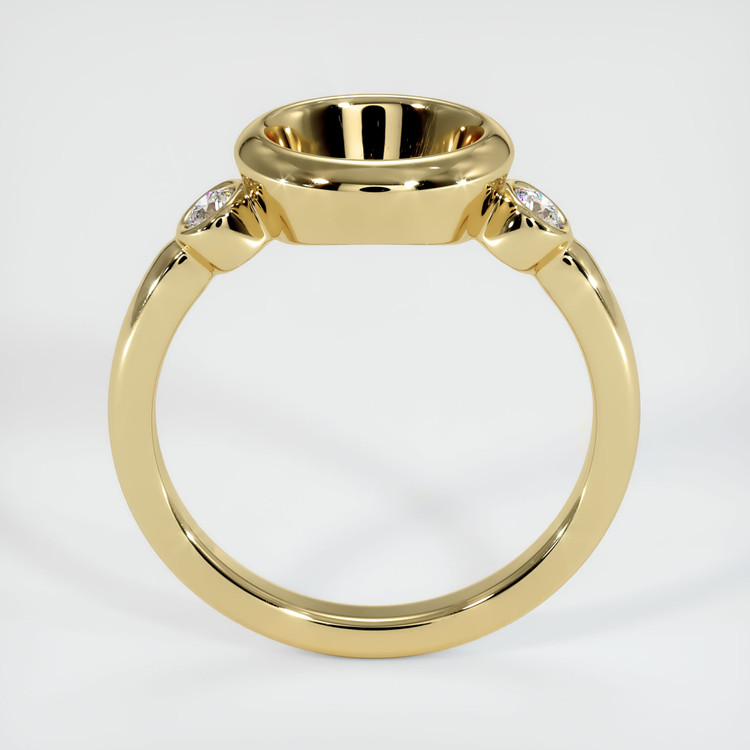 10K Yellow Gold Three Stone Ring Setting