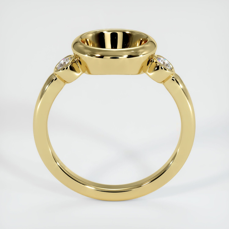 18K Yellow Gold Three Stone Ring Setting