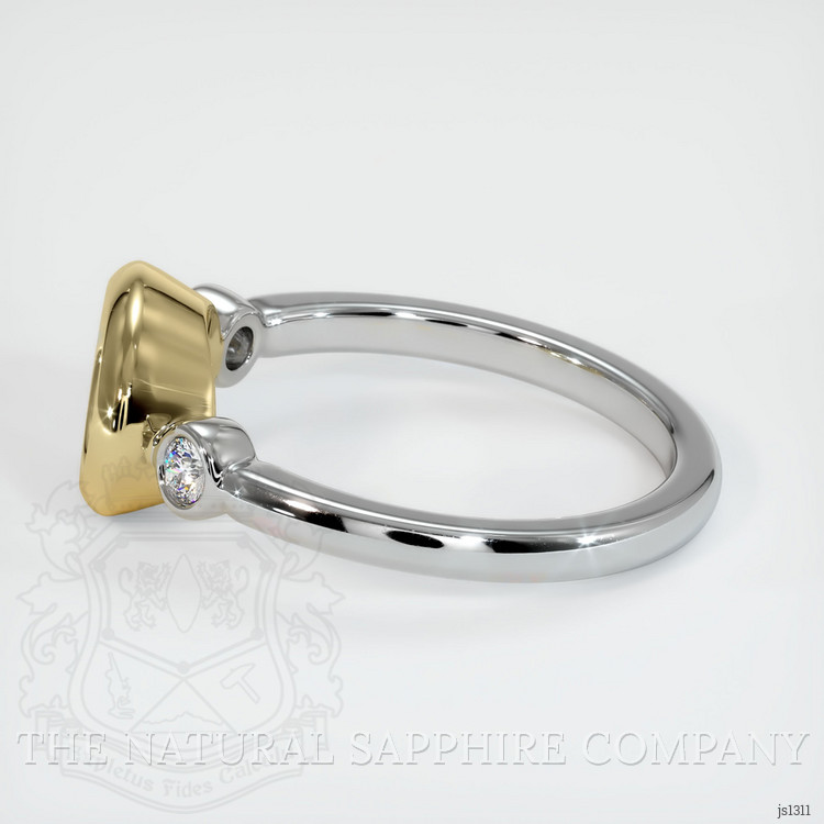 14K Yellow & White Three Stone Ring Setting