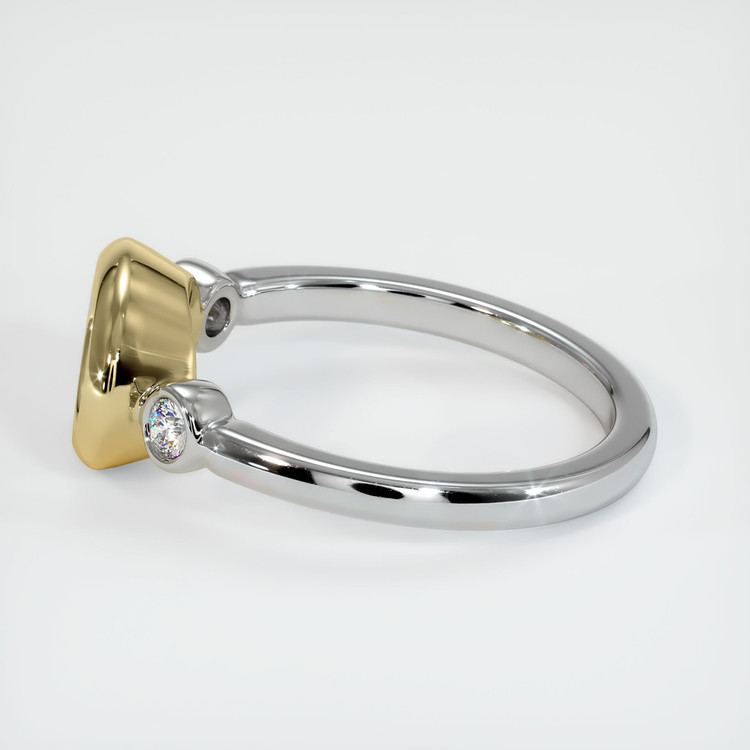 14K Yellow & White Three Stone Ring Setting